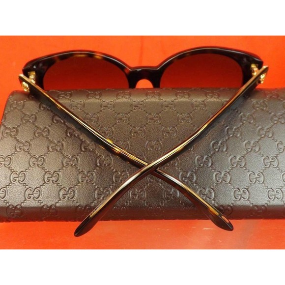 NEW GUCCI DARK HAVANA BROWN GOLD GG 3820/S KCLJD CAT EYE 434092 SUNGLASSES ITALY main image 4